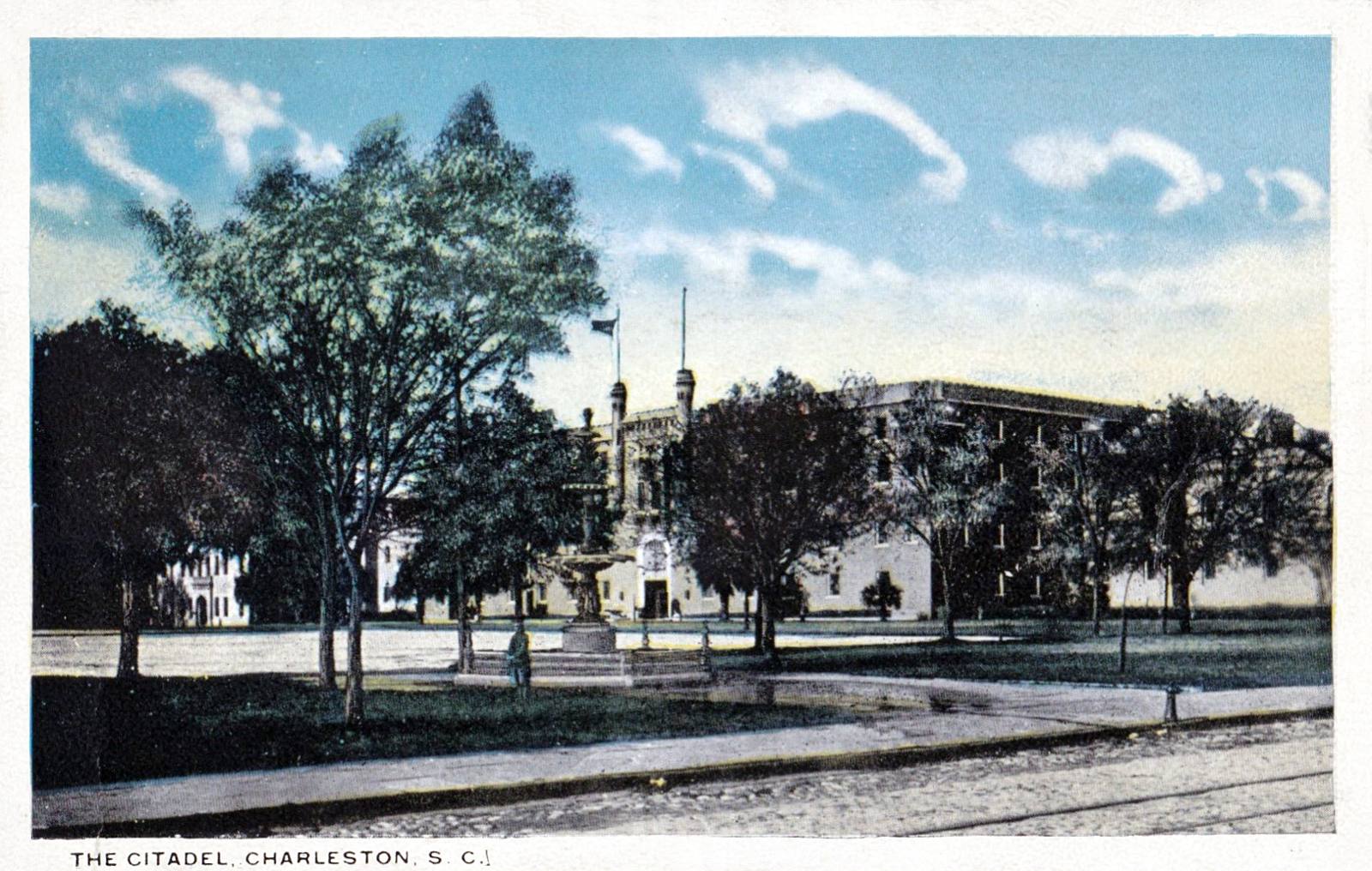 Vintage postcard of The Citadel, Charleston, SC